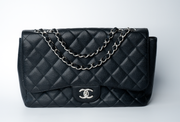 Chanel Caviar Quilted Jumbo Single Flap - Black