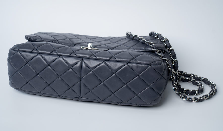 Chanel Lambskin Quilted Jumbo Single Flap- Anthracite