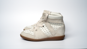 Isabel Marant  Bobby Wedge Suede Sneaker- Cream