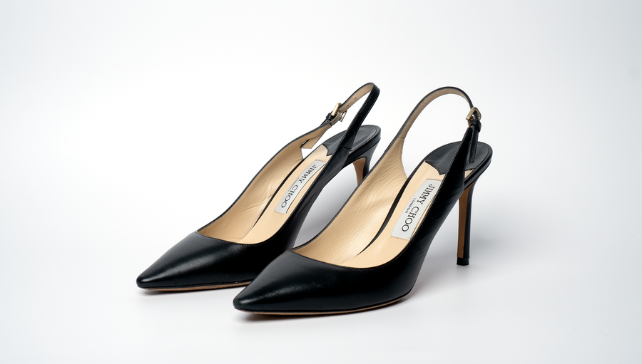 Jimmy Choo Sling Back Black Pumps