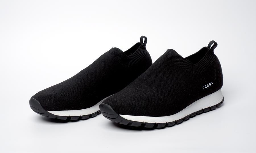Prada Calzature Donna Sock Sneakers - Black – Label Lookup