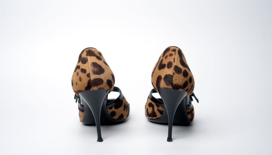 Valentino Leopard Print Kitten Heel