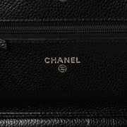 Chanel Caviar Quilted Wallet on Chain - Black