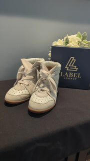 Isabel Marant  Bobby Wedge Suede Sneaker- Cream