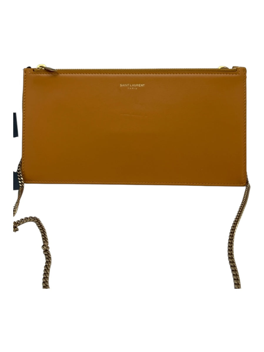 Yves Saint Laurent
Dark Yellow Leather Double Pouch on Chain Crossbody Bag