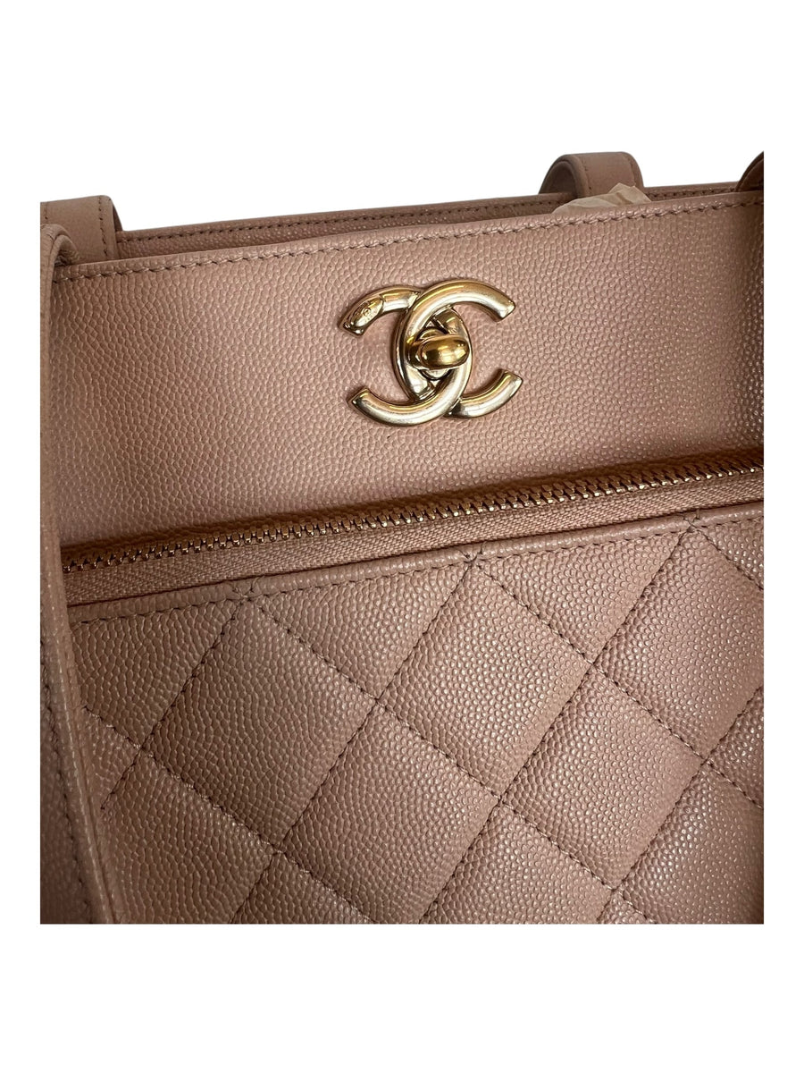 Caviar Quilted Large Business Affinity Shopping Bag