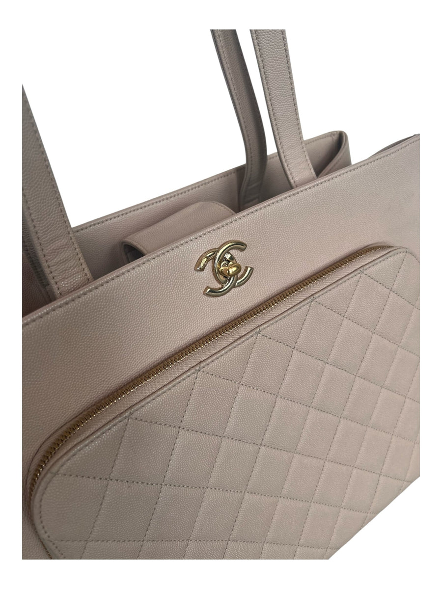 Caviar Quilted Large Business Affinity Shopping Bag