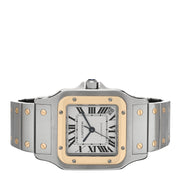 Stainless Steel 18K Yellow Gold 32mm Santos De Cartier Galbee Automatic Watch