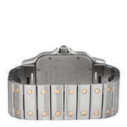 Stainless Steel 18K Yellow Gold 32mm Santos De Cartier Galbee Automatic Watch