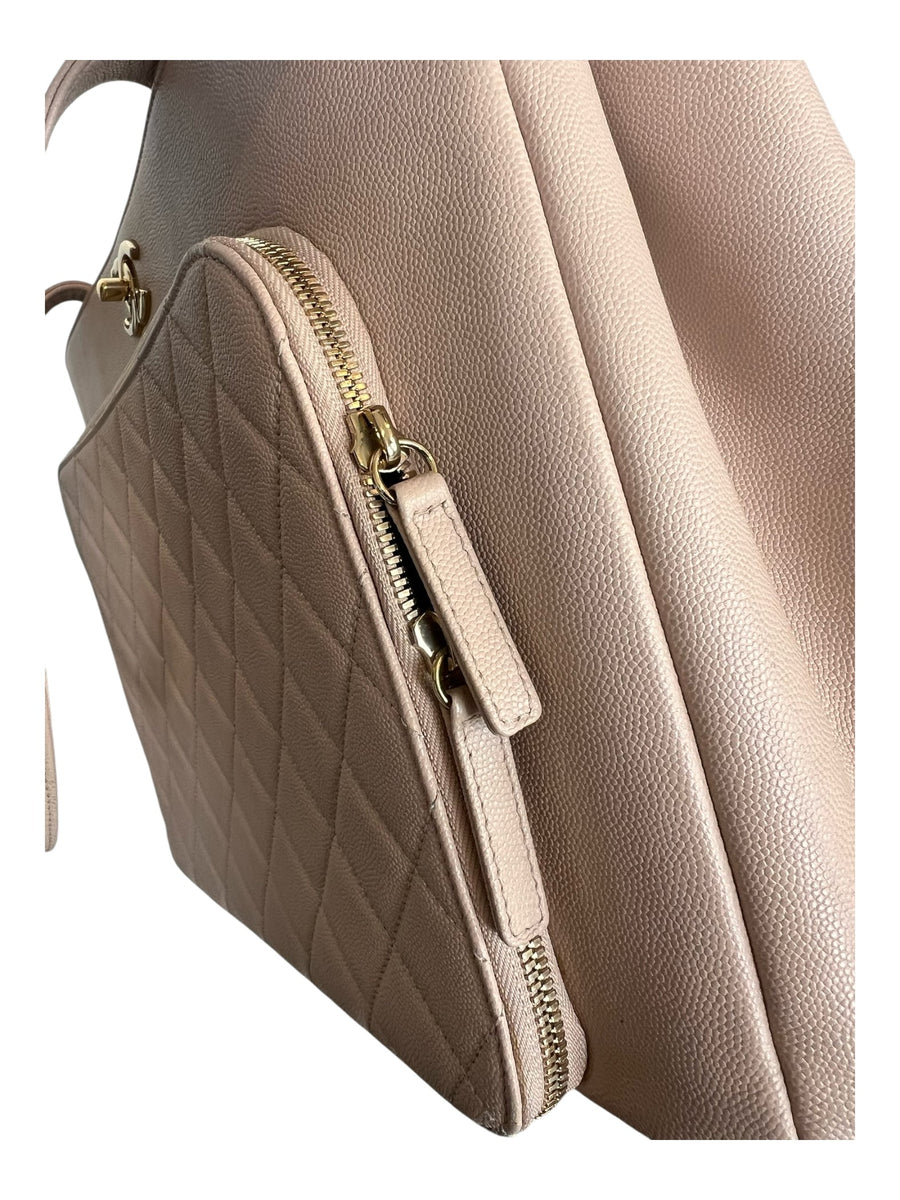 Caviar Quilted Large Business Affinity Shopping Bag