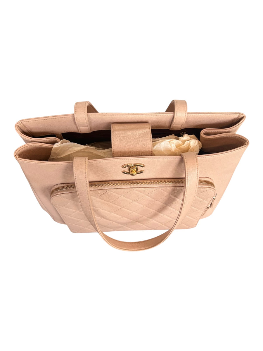 Caviar Quilted Large Business Affinity Shopping Bag