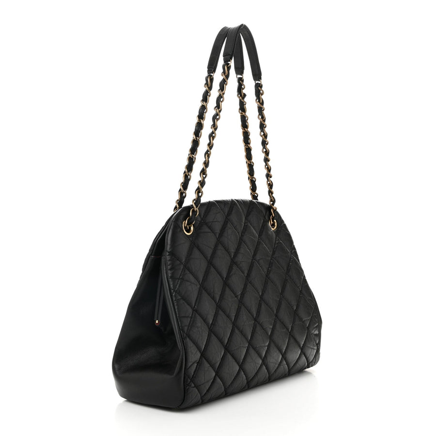 Chanel Aged Calfskin Leather Mademoiselle Bowling Bag