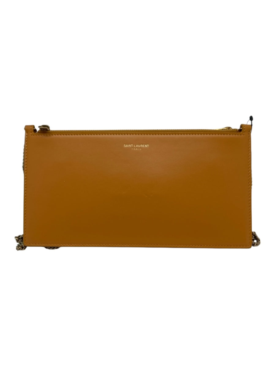 Yves Saint Laurent
Dark Yellow Leather Double Pouch on Chain Crossbody Bag