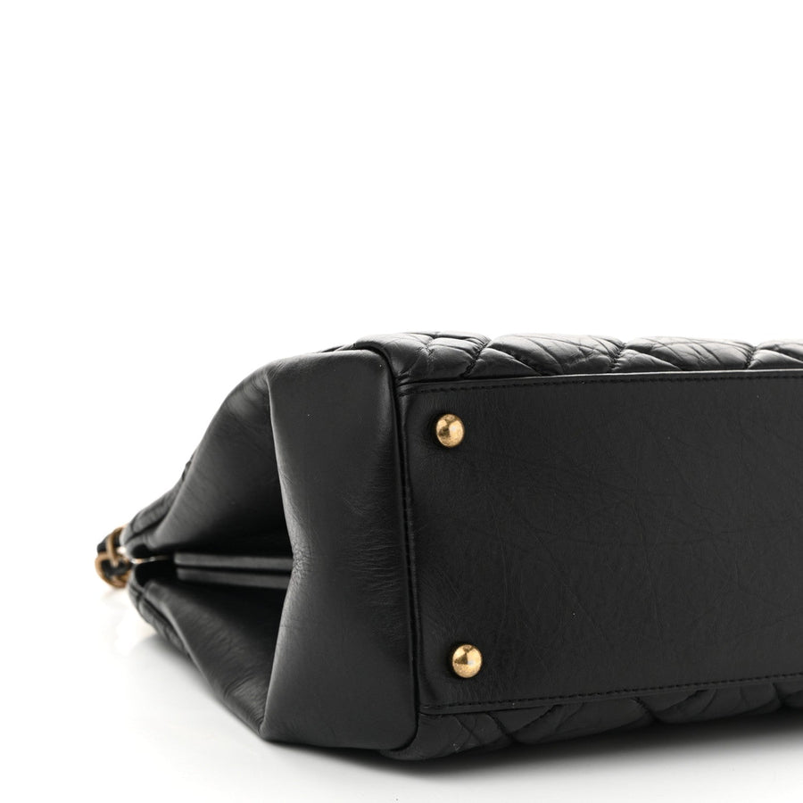 Chanel Aged Calfskin Leather Mademoiselle Bowling Bag
